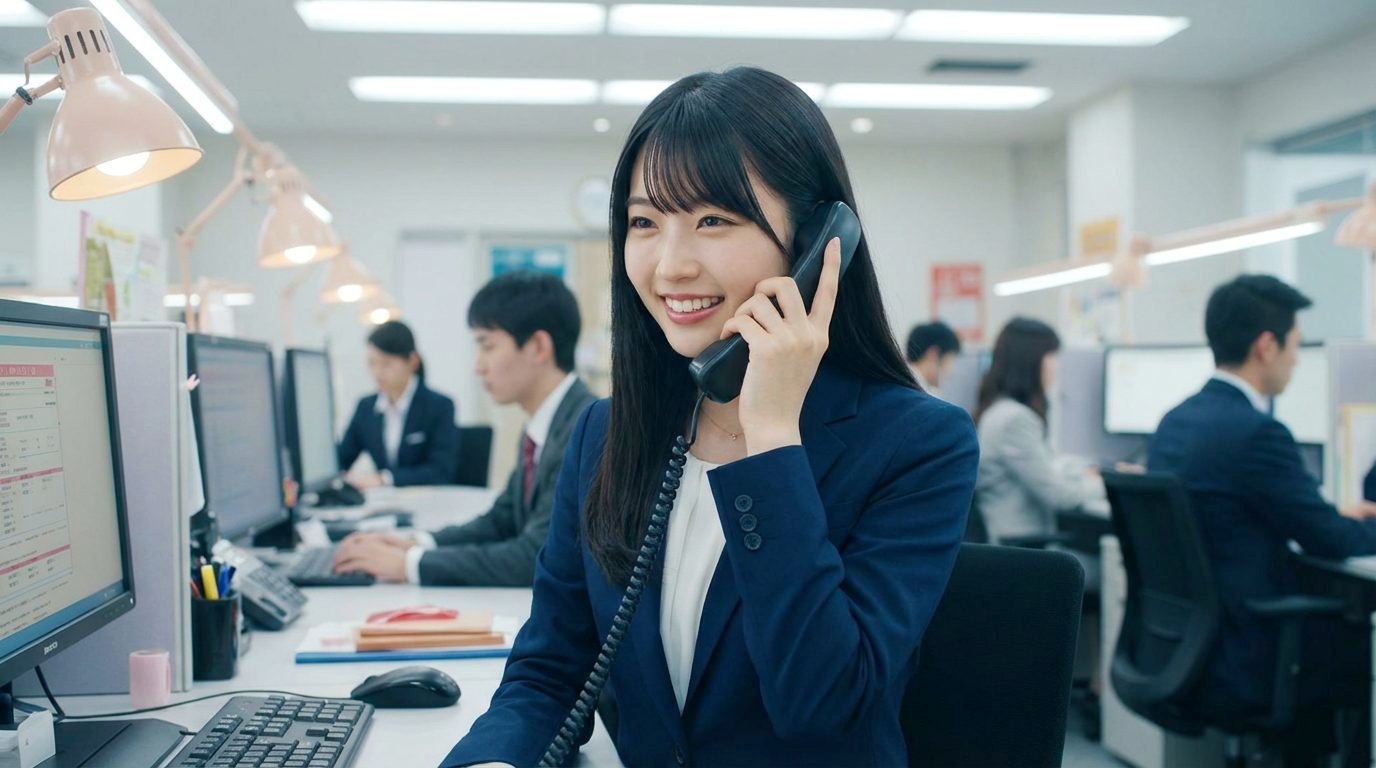 電話応対するオペレーター(イメージ)