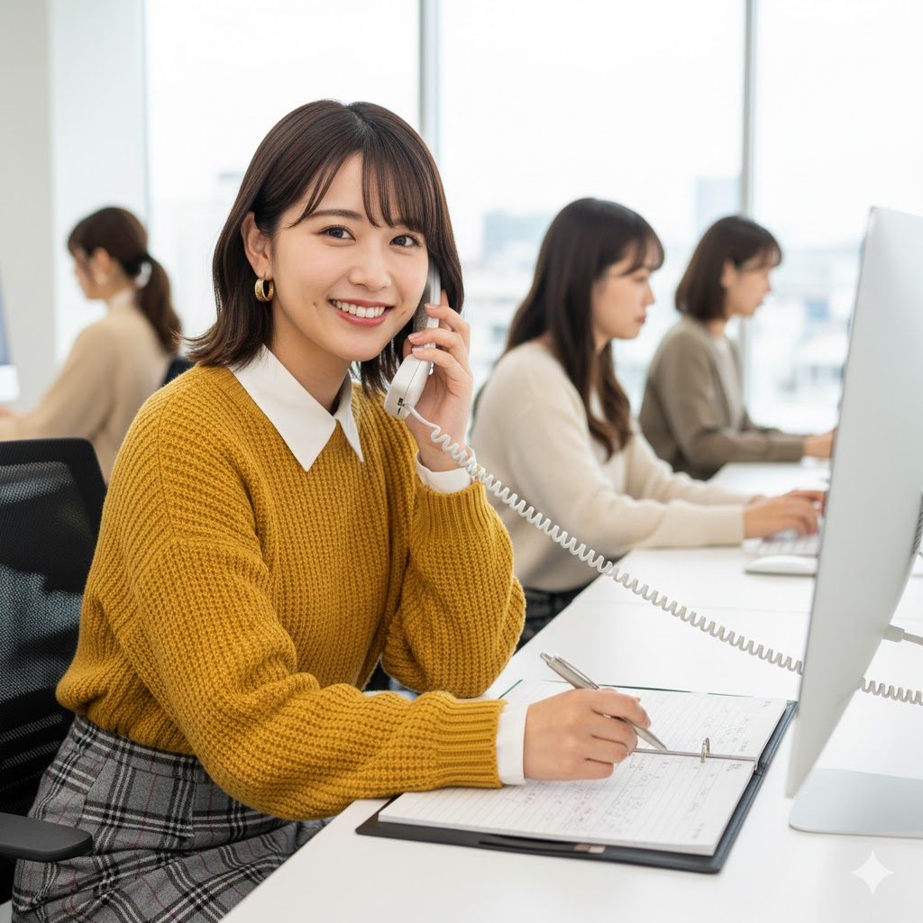 複数のオペレーターが並んで応対する様子（イメージ）